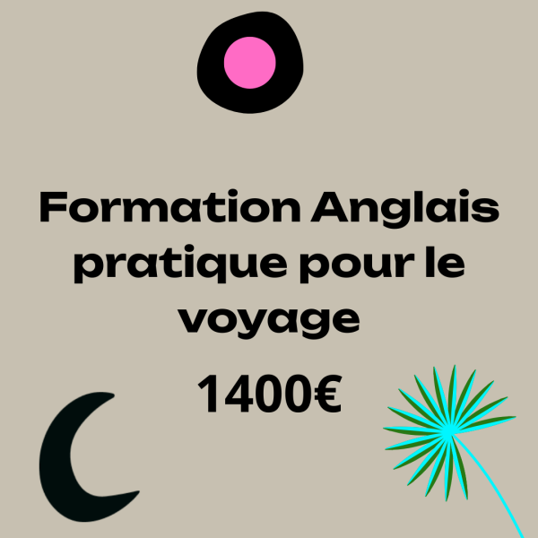 image contenant la lune et une plante exotique symbolisant le voyage et un bonbon en haut representant le fun
